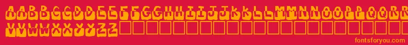 Submergd Font – Orange Fonts on Red Background
