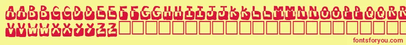 Submergd Font – Red Fonts on Yellow Background