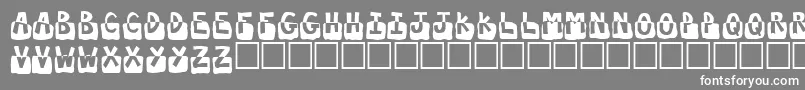 フォントSubmergd – 灰色の背景に白い文字