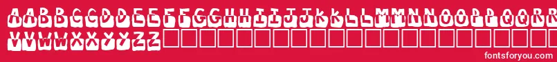 フォントSubmergd – 赤い背景に白い文字