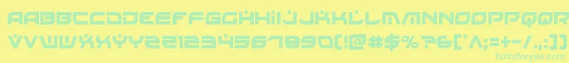 Battlefieldv4cond Font – Green Fonts on Yellow Background