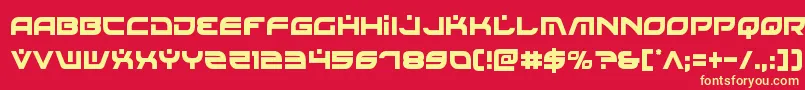 Battlefieldv4cond-fontti – keltaiset fontit punaisella taustalla