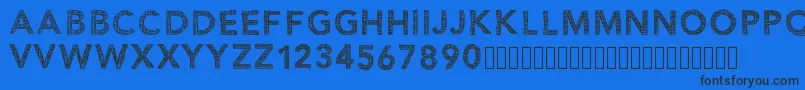 Bluenoon-Schriftart – Schwarze Schriften auf blauem Hintergrund