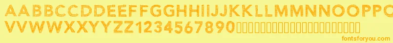 Bluenoon Font – Orange Fonts on Yellow Background