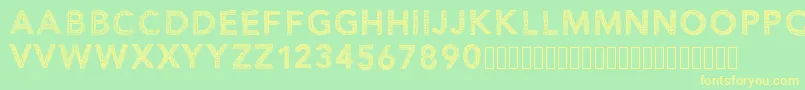 Czcionka Bluenoon – żółte czcionki na zielonym tle