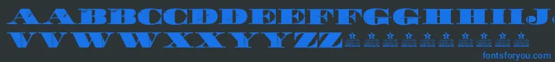 WalkPersonalUse Font – Blue Fonts on Black Background