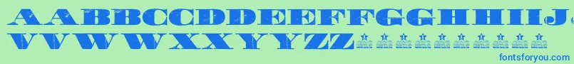 WalkPersonalUse Font – Blue Fonts on Green Background
