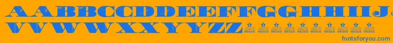 WalkPersonalUse Font – Blue Fonts on Orange Background