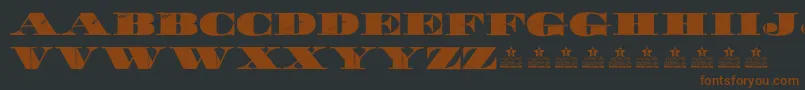 Fonte WalkPersonalUse – fontes marrons em um fundo preto