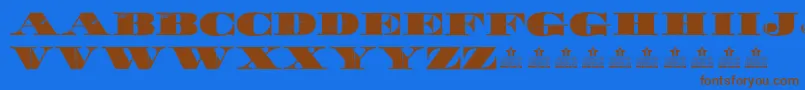 Шрифт WalkPersonalUse – коричневые шрифты на синем фоне