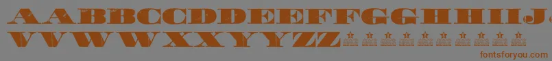 Czcionka WalkPersonalUse – brązowe czcionki na szarym tle