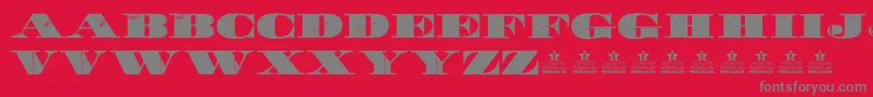 WalkPersonalUse-Schriftart – Graue Schriften auf rotem Hintergrund