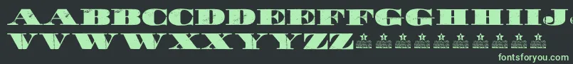 Шрифт WalkPersonalUse – зелёные шрифты на чёрном фоне