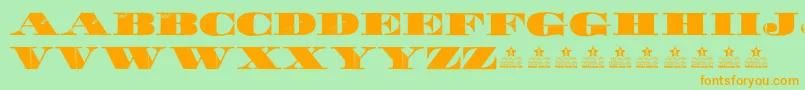 WalkPersonalUse Font – Orange Fonts on Green Background