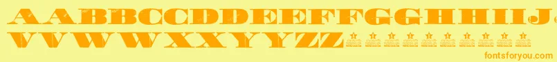 WalkPersonalUse Font – Orange Fonts on Yellow Background