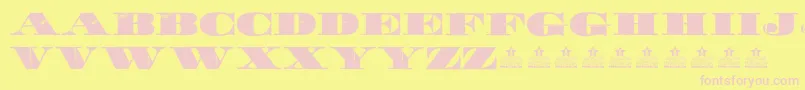 WalkPersonalUse Font – Pink Fonts on Yellow Background