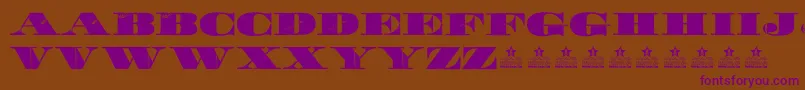 WalkPersonalUse Font – Purple Fonts on Brown Background