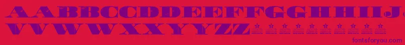 Police WalkPersonalUse – polices violettes sur fond rouge
