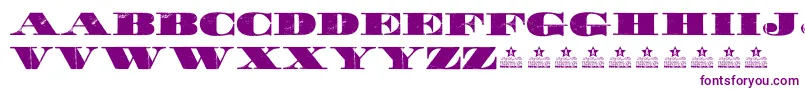 WalkPersonalUse-Schriftart – Violette Schriften auf weißem Hintergrund