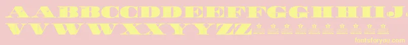 WalkPersonalUse Font – Yellow Fonts on Pink Background