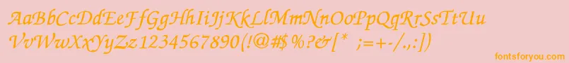 PierreLight Font – Orange Fonts on Pink Background