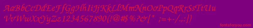 PierreLight Font – Red Fonts on Purple Background