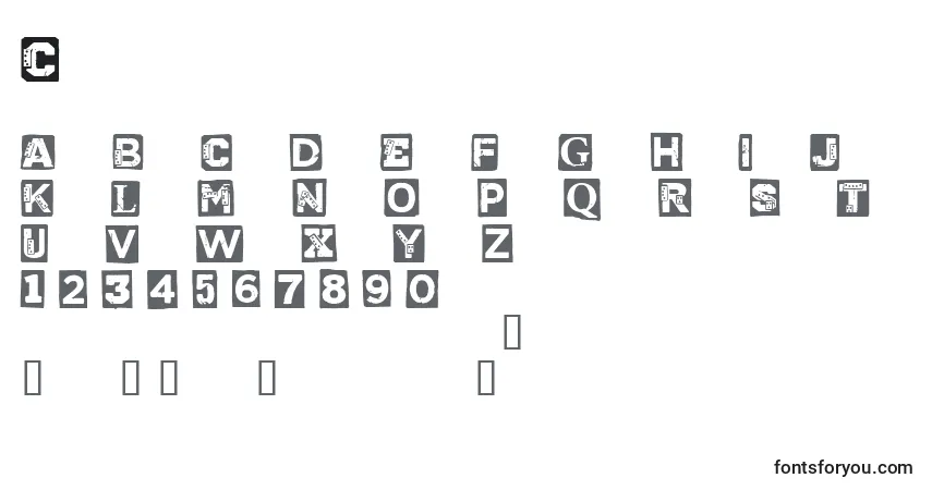 A fonte CfpunkvscyborgpersonaluseR – alfabeto, números, caracteres especiais
