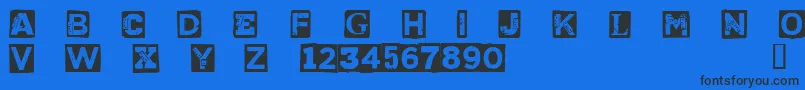 CfpunkvscyborgpersonaluseR Font – Black Fonts on Blue Background