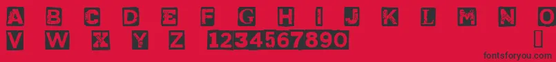 CfpunkvscyborgpersonaluseR Font – Black Fonts on Red Background