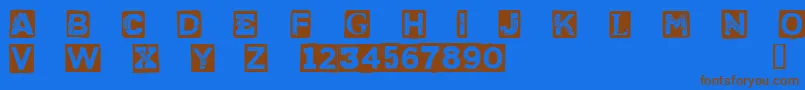 CfpunkvscyborgpersonaluseR Font – Brown Fonts on Blue Background