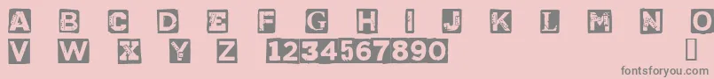 CfpunkvscyborgpersonaluseR Font – Gray Fonts on Pink Background