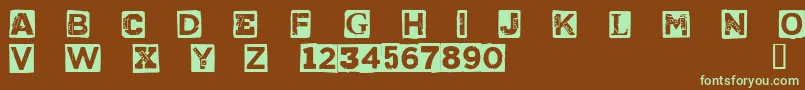 CfpunkvscyborgpersonaluseR Font – Green Fonts on Brown Background