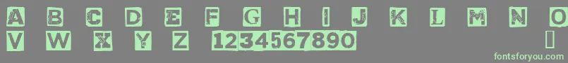 CfpunkvscyborgpersonaluseR Font – Green Fonts on Gray Background