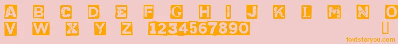 CfpunkvscyborgpersonaluseR Font – Orange Fonts on Pink Background