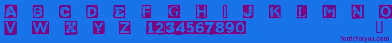 CfpunkvscyborgpersonaluseR Font – Purple Fonts on Blue Background
