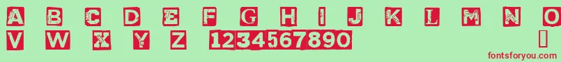 CfpunkvscyborgpersonaluseR Font – Red Fonts on Green Background