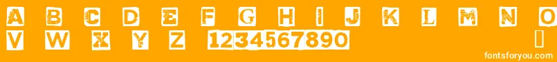 CfpunkvscyborgpersonaluseR Font – White Fonts on Orange Background