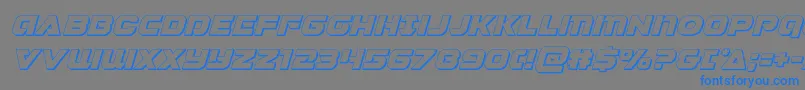 Шрифт Jeebra3Dital – синие шрифты на сером фоне