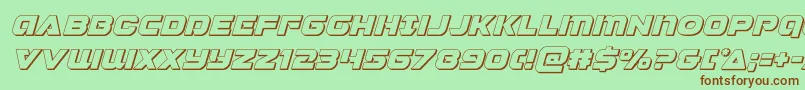 Jeebra3Dital Font – Brown Fonts on Green Background