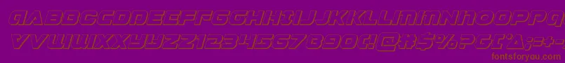 Jeebra3Dital Font – Brown Fonts on Purple Background