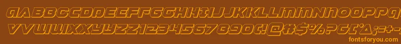 Jeebra3Dital Font – Orange Fonts on Brown Background