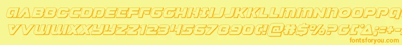 Jeebra3Dital Font – Orange Fonts on Yellow Background