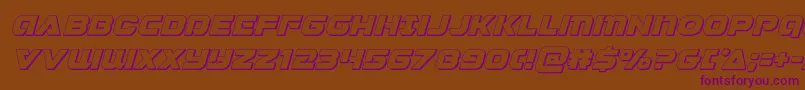 Jeebra3Dital Font – Purple Fonts on Brown Background