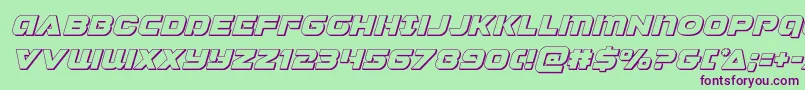 Jeebra3Dital Font – Purple Fonts on Green Background