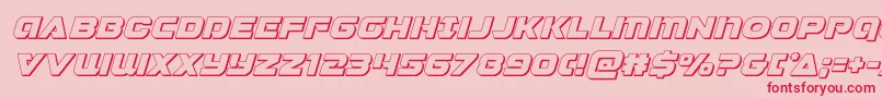 Jeebra3Dital-Schriftart – Rote Schriften auf rosa Hintergrund