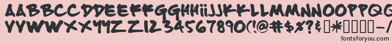 Fattip Font – Black Fonts on Pink Background
