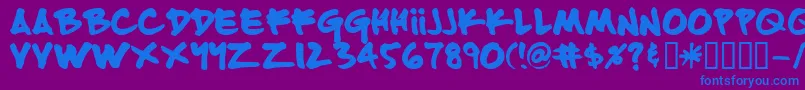 Fattip Font – Blue Fonts on Purple Background