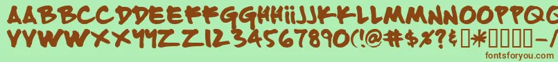 Fattip Font – Brown Fonts on Green Background