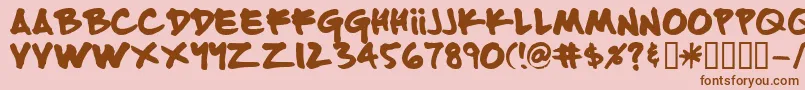 Fattip Font – Brown Fonts on Pink Background