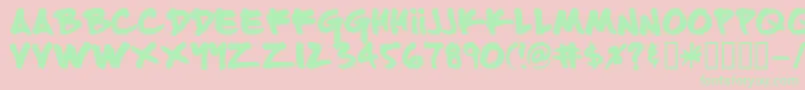 Fattip Font – Green Fonts on Pink Background